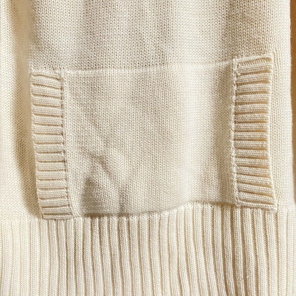 Vintage MODA International Ivory Cream Wool Blend Turtleneck Sweater Dress Sz L - Picture 8 of 10